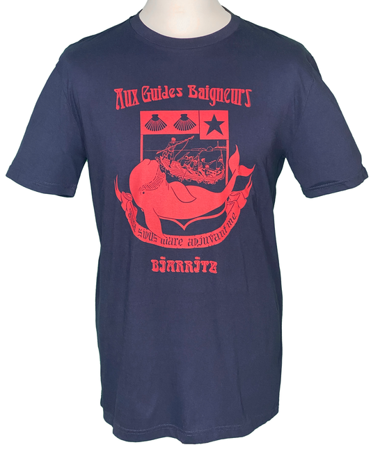 Tee-shirt à manches courtes - Aux Guides Baigneurs - Navy